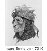 #7310 Portrait Of A Creek Native American