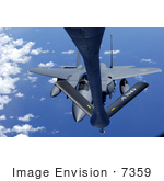 #7359 Stock Photo Of A Kc-135 Stratotanker Fueling A F-15k Eagle