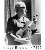 #7395 Picture Of Dr Apgar Holding Violin