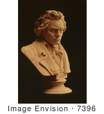 #7396 Stock Picture Of A Ludwig Van Beethoven Statue