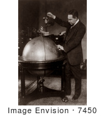 #7450 Stock Photograph Of John Phillip Hill Pouring Water On Globe Prohibition