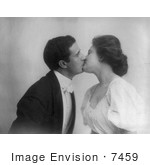 #7459 Stock Image of a Man and Woman Kissing by JVPD