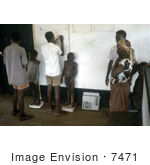 #7471 Picture Of African Children Being Weighed On Scales