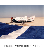 #7490 Stock Picture Of A X-38 Lakebed Touchdown