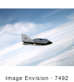 #7492 Stock Picture Of A X-38 Ship In Free Flight
