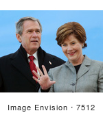 #7512 Photo Of George W Bush And First Lady Laura Bush
