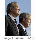 #7515 Donald H Rumsfeld And George W Bush