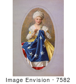 #7582 Picture Of Betsy Ross Sewing The Betsy Ross Flag