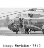 #7615 Picture Of Jimmy Carter Boarding Marine One And Waving Goodbye