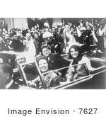 #7627 Picture of the JFK Motorcade on the Day of the Kennedy Assassination by JVPD