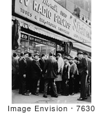 #7630 Image Of A Crowd Waiting On News Of Jfk On The Day Of Assassination