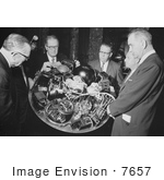 #7657 Picture Of Lbj And Others With William G Stroud Of Nasa