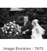 #7673 Picture Of Tricia Nixon With Richard Nixon At Her Wedding