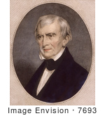 #7693 Picture Of The 9th American President William Harrison