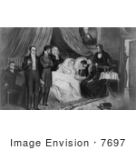 #7697 Picture Of The Death Of William Henry Harrison