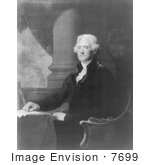 #7699 Picture Of Thomas Jefferson Sitting At A Table