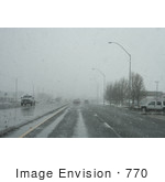 #770 Photograph Of Snowy Road Conditions