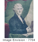 #7704 Picture Of The 3rd President Of The Usa Thomas Jefferson