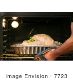 #7723 Picture Of Putting A Turkey In The Oven