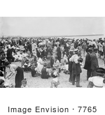 #7765 Picture Of People On A Crowded Beach Coney Island