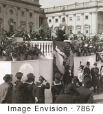 #7867 Picture Of Roosevelt Delivering Inaugural Address
