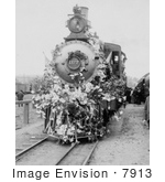 #7913 Picture Of Flower Covered Train