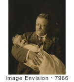 #7966 Picture Of Theodore Roosevelt Holding Kermit Roosevelt Jr