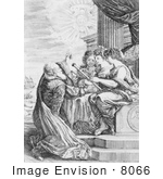 #8066 Picture Of Galileo And Women With Telescope