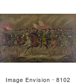 #8102 Picture Of Grant And Generals On Horses