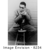 #8234 Picture Of Dizzy Gillespie Leaning On Trumpet