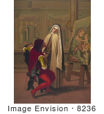#8236 Picture Of A Painter And Nun