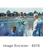#8376 Picture Of Fastening An Isolation Unit With A Suspected Ebola Patient - 1976