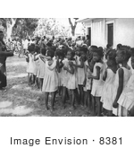 #8381 Picture Of Group Of Local Children Waiting To Receive A Smallpox Inoculation - 1968
