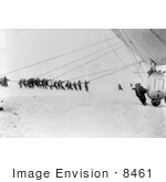 #8461 Picture Of Men Pulling An Airship From A Hangar