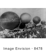 #8478 Picture Of The International Balloon Race Of 1908