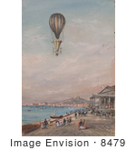 #8479 Picture Of A Balloon Over Beach