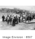 #8507 Picture Of People Standing By Creek Austin Dam Disaster