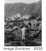 #8530 Picture Of Martinique After Eruption Of Mont Pelee