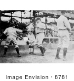 #8781 Picture Of The Great Bambino Making A Home Run