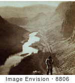 #8806 Picture Of A Native American Overlooking Humboldt River