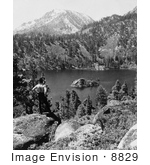 #8829 Picture Of A Man Overlooking Emerald Bay