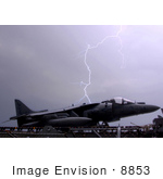 #8853 Picture Of Lightning By Av-8b Harrier Jet