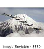 #8860 Picture Of Carrier Air Wing Five Near Mt Fuji