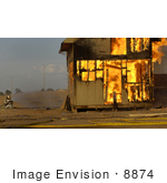 #8874 Picture Of A Burning Building