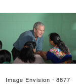 #8877 Picture Of George W Bush Greeting A Guatemalan Woman