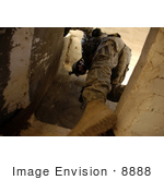 #8888 Picture Of A Soldier Climbing Down A Guard Tower