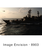 #8903 Picture Of An Aircraft Carrier And Helicopter