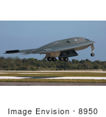 #8950 Picture Of A B-2 Bomber Taking Off