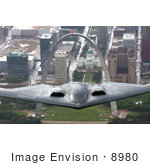 #8980 Picture Of A B-2 Stealth Bomber And St Louis