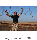 #9030 Picture Of Installing Barbed Wire